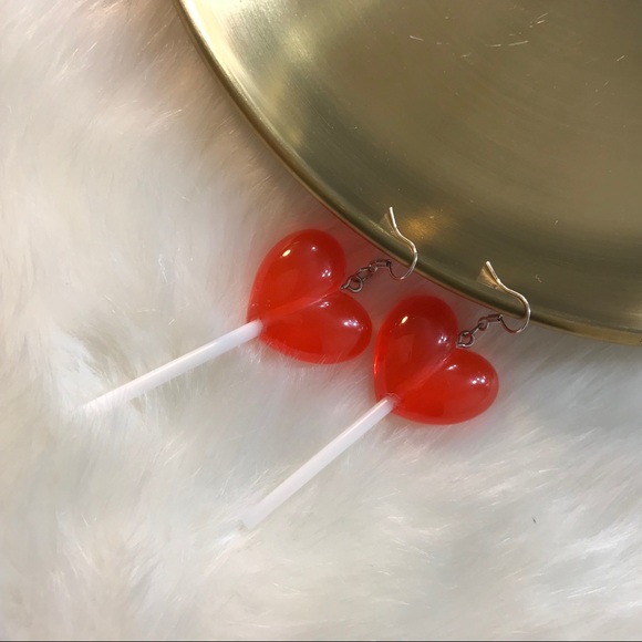 Heart Shaped Lollipop Earrings❤️ - Picture 4 of 5